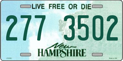 NH license plate 2773502