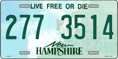 NH license plate 2773514