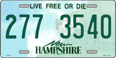 NH license plate 2773540