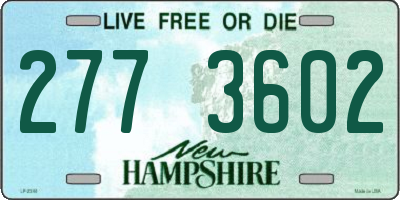 NH license plate 2773602