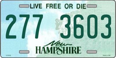 NH license plate 2773603
