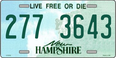 NH license plate 2773643