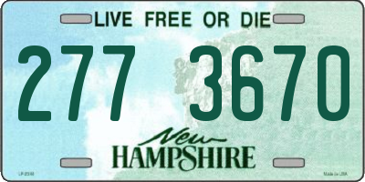 NH license plate 2773670
