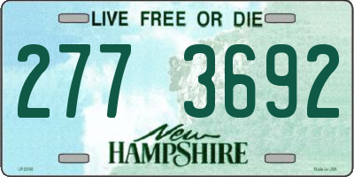 NH license plate 2773692