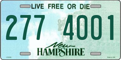 NH license plate 2774001