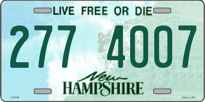 NH license plate 2774007