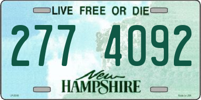 NH license plate 2774092