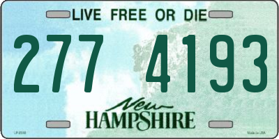 NH license plate 2774193