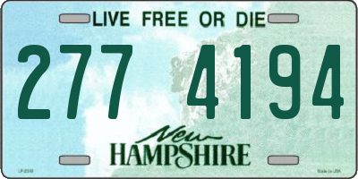 NH license plate 2774194