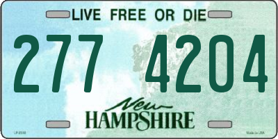 NH license plate 2774204