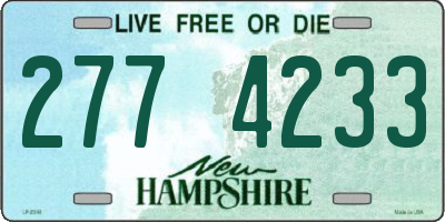 NH license plate 2774233