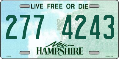 NH license plate 2774243