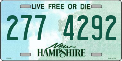 NH license plate 2774292