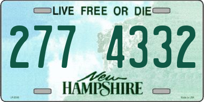 NH license plate 2774332