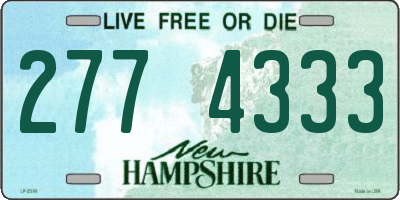 NH license plate 2774333