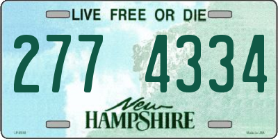 NH license plate 2774334