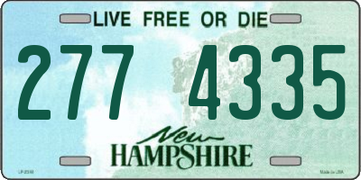 NH license plate 2774335