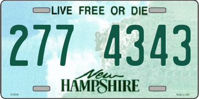 NH license plate 2774343
