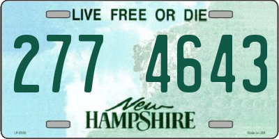 NH license plate 2774643