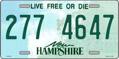 NH license plate 2774647