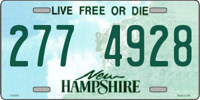 NH license plate 2774928