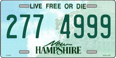 NH license plate 2774999