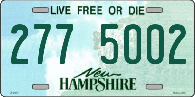 NH license plate 2775002