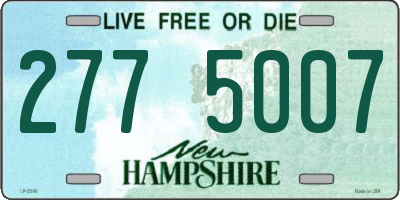 NH license plate 2775007