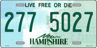 NH license plate 2775027