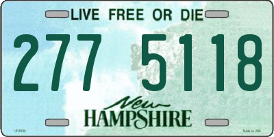 NH license plate 2775118