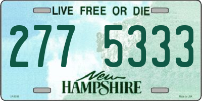 NH license plate 2775333