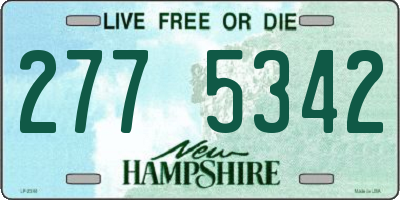 NH license plate 2775342
