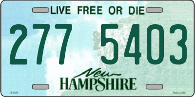 NH license plate 2775403