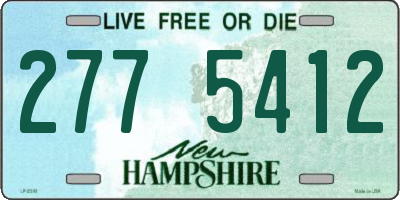 NH license plate 2775412