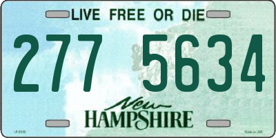 NH license plate 2775634