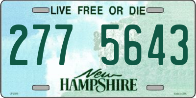 NH license plate 2775643