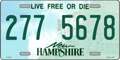 NH license plate 2775678