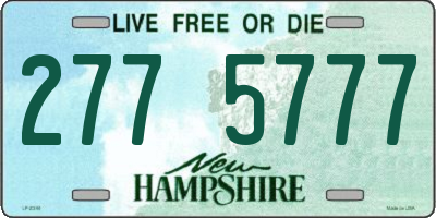 NH license plate 2775777