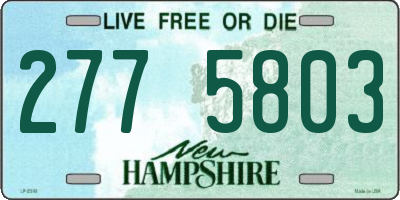 NH license plate 2775803