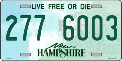 NH license plate 2776003