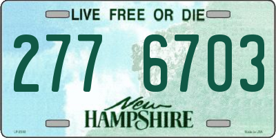 NH license plate 2776703
