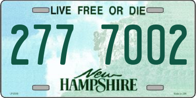 NH license plate 2777002