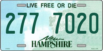 NH license plate 2777020