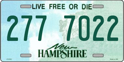 NH license plate 2777022