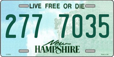 NH license plate 2777035