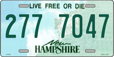 NH license plate 2777047