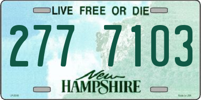 NH license plate 2777103