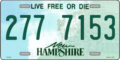 NH license plate 2777153