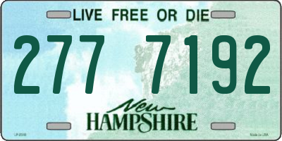 NH license plate 2777192