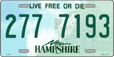 NH license plate 2777193